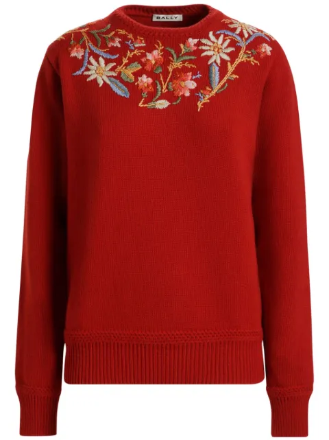 Bally alpine flowers-embroidered  sweater