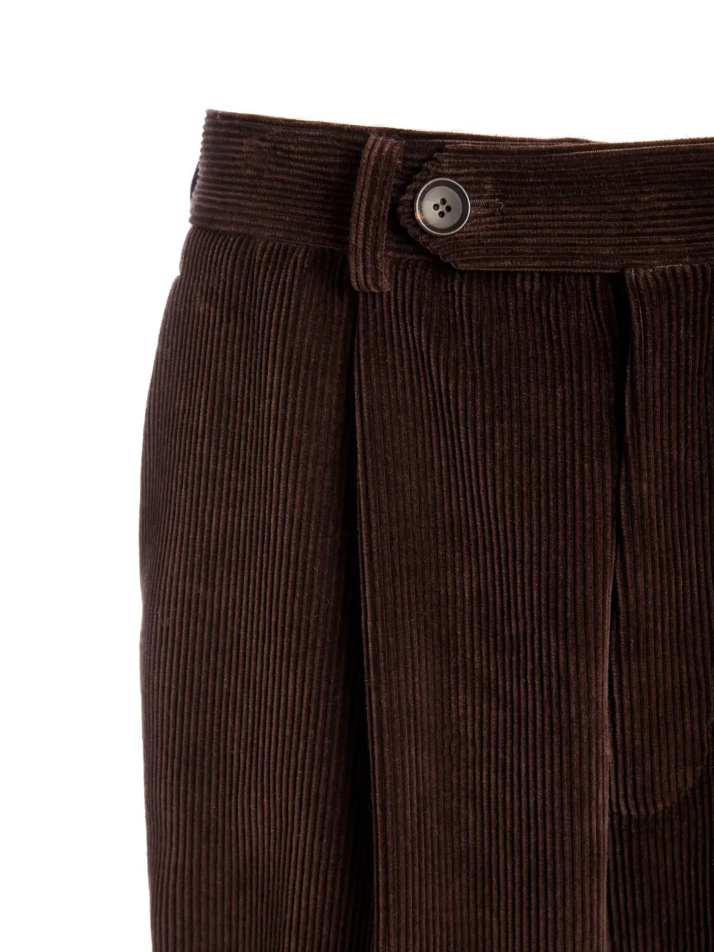 Bally Ribfluwelen plooibroek Bruin