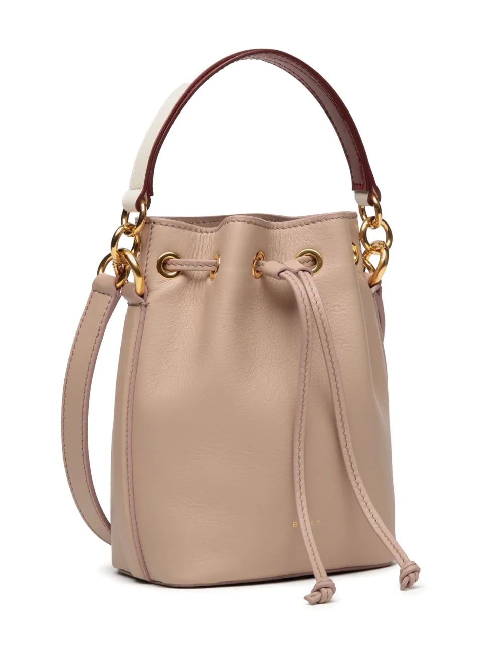 Bally Mini Code Bucket Bag In Neutrals