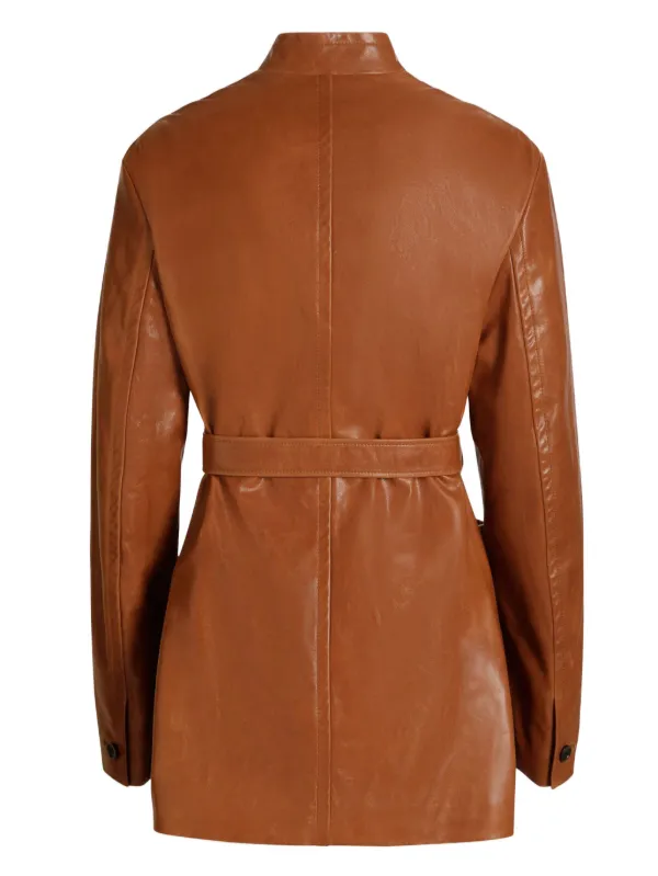 Bally ベルテッド レザージャケット | ブラウン | FARFETCH JP Bally ベルテッド レザージャケット | ブラウン | FARFETCH JP