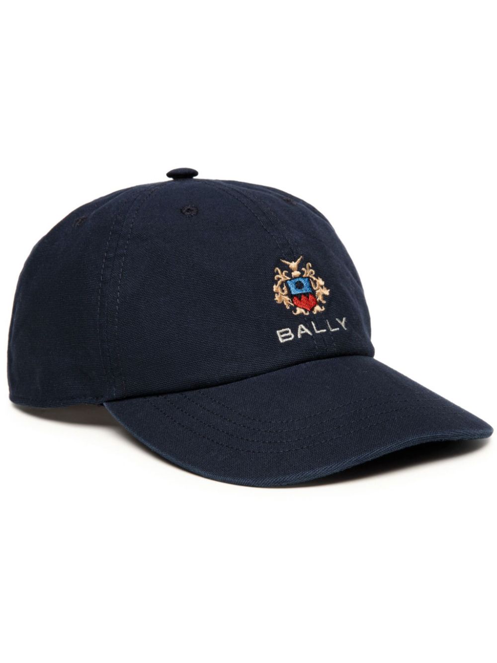 crest logo-embroidered cap