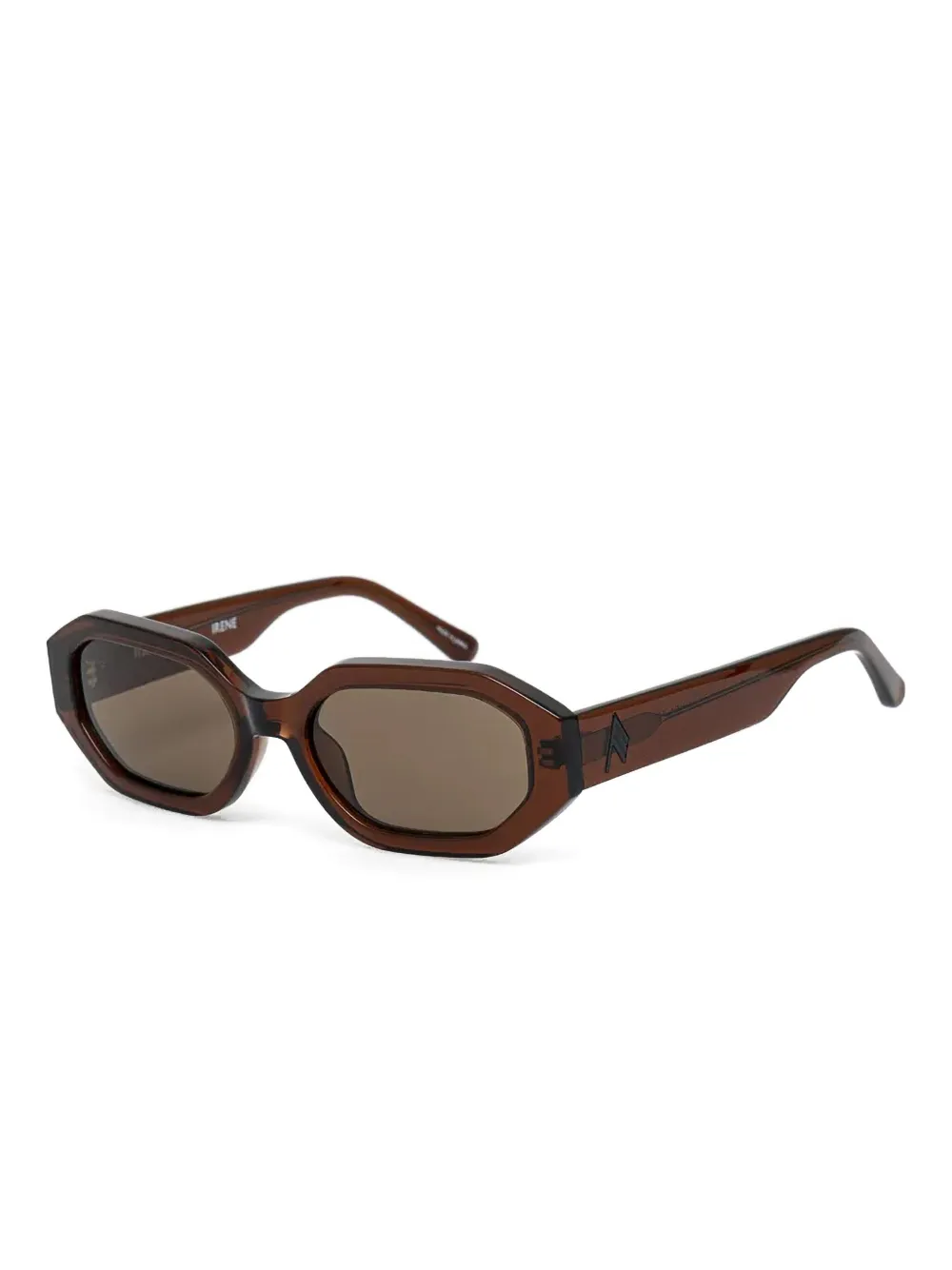 The Attico x Linda Farrow geometric-frame sunglasses - Bruin