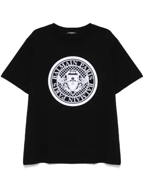 Balmain playera con logo afelpado