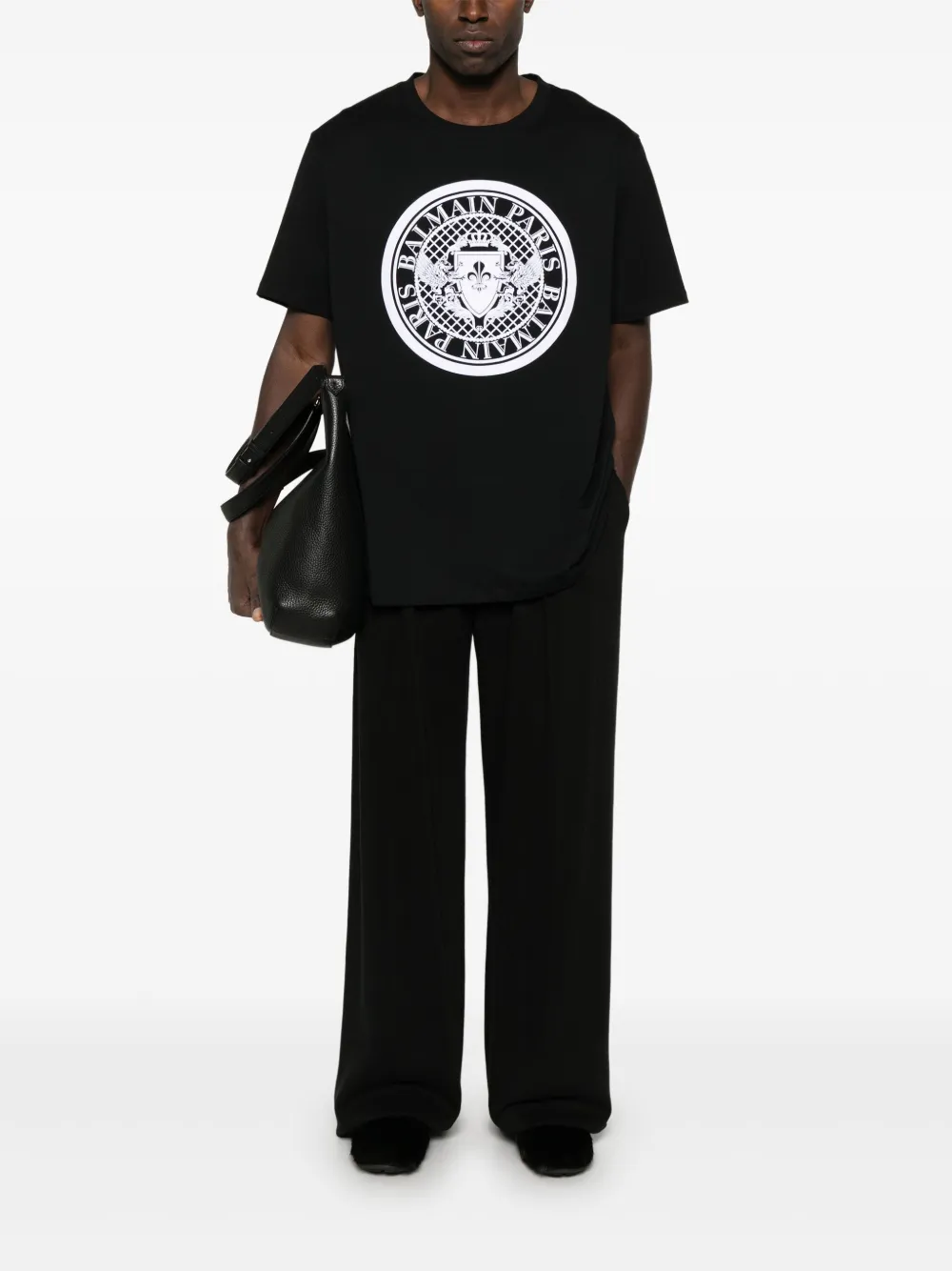 Balmain T-shirt met logo - Zwart