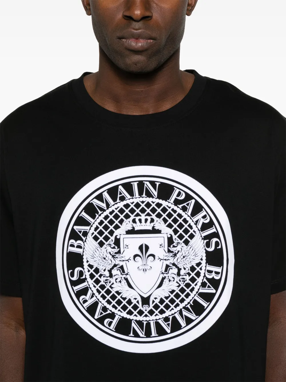 Balmain T-shirt met logo Zwart