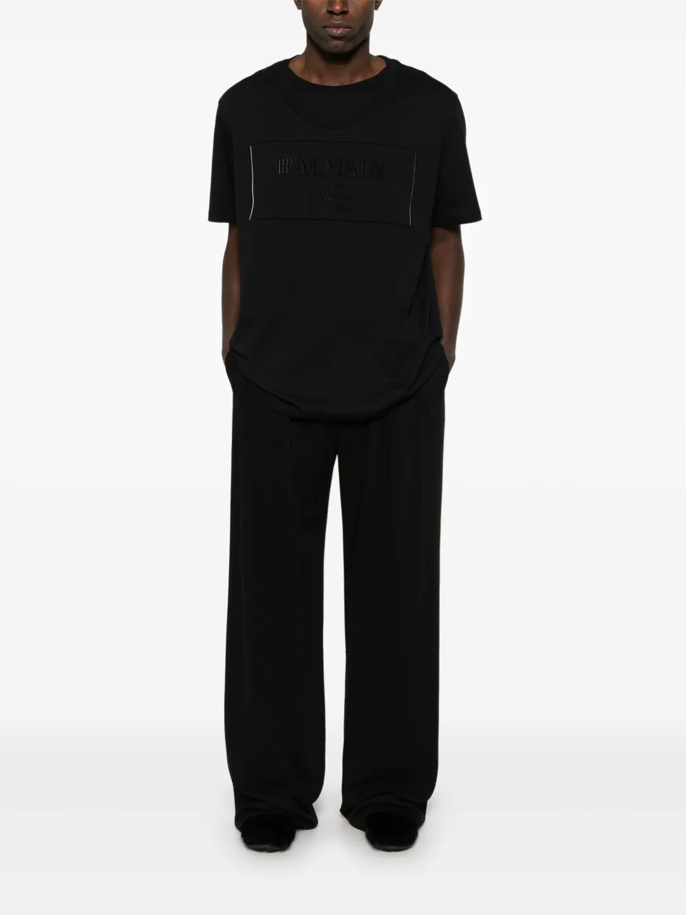 Balmain T-shirt met logo - Zwart
