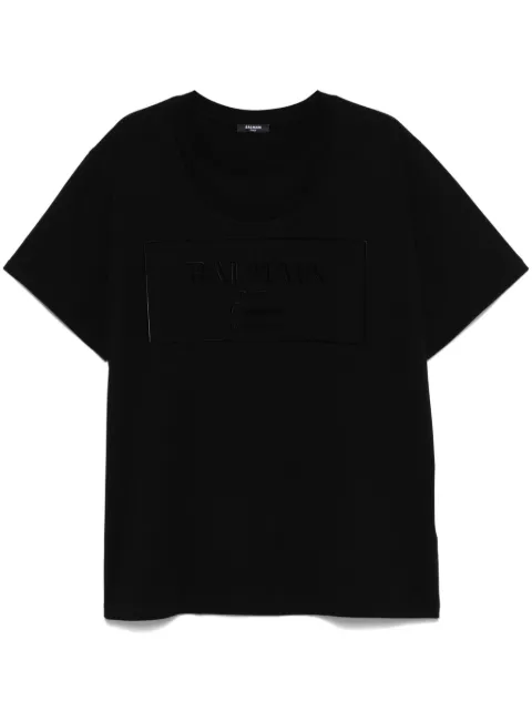 Balmain playera con logo afelpado