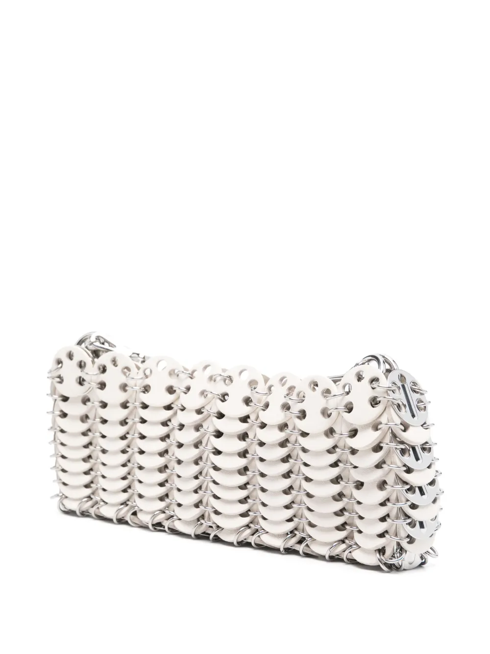 Rabanne Nano Iconic 1969 Cross Body Bag In White