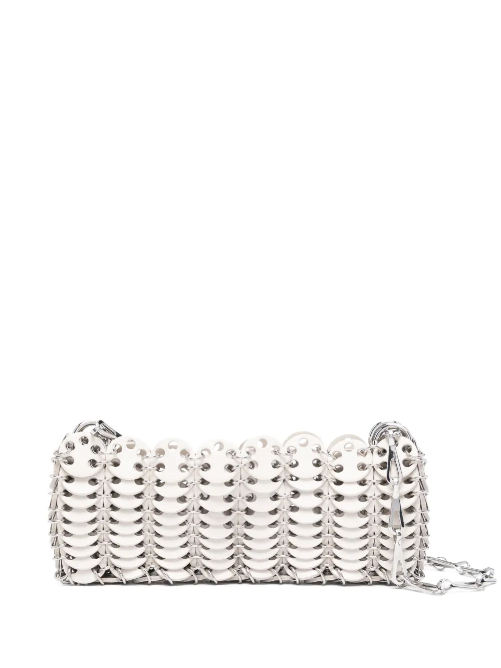 Shop Rabanne Nano Iconic 1969 Cross Body Bag In White
