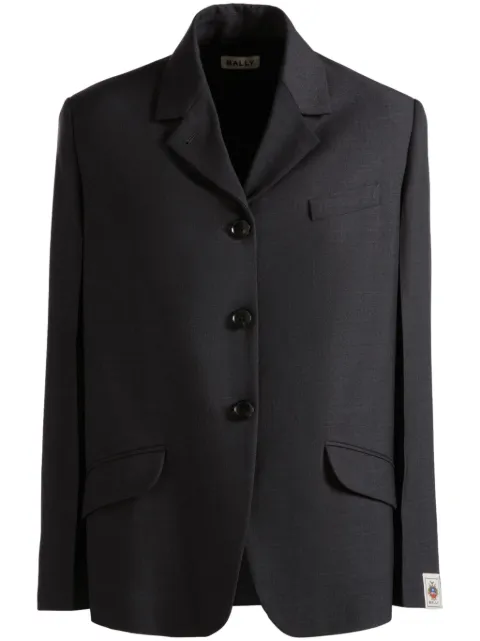 Bally logo-patch blazer 