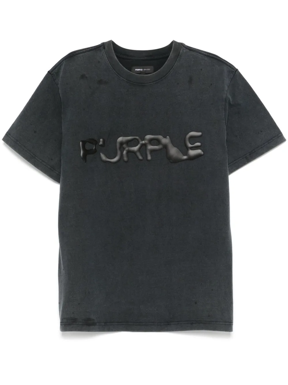 Purple Brand Liquid Wordmark T-shirt In Black