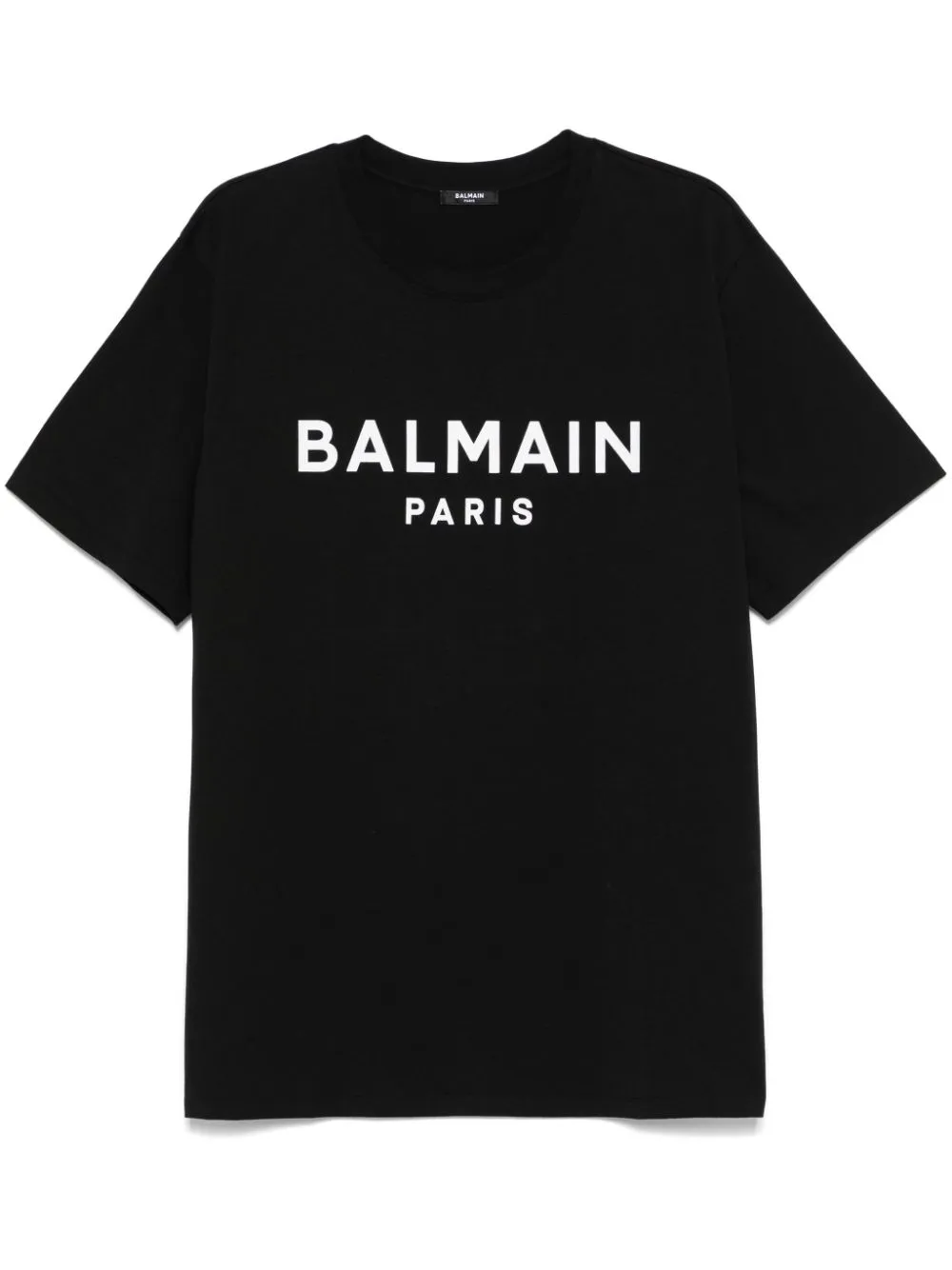 Balmain Black Logo T-shirt In Black