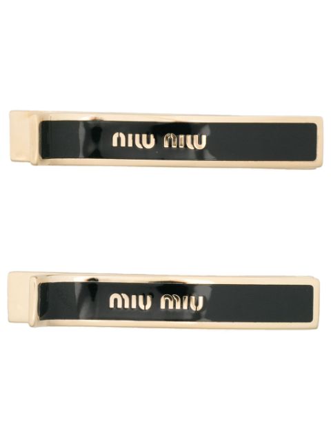 Miu Miu logo-print hair clip Women