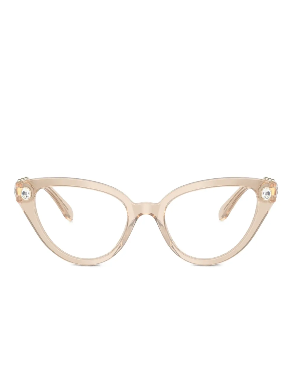 Swarovski Eyewear Occhiali cat-eye con cristalli - Marrone