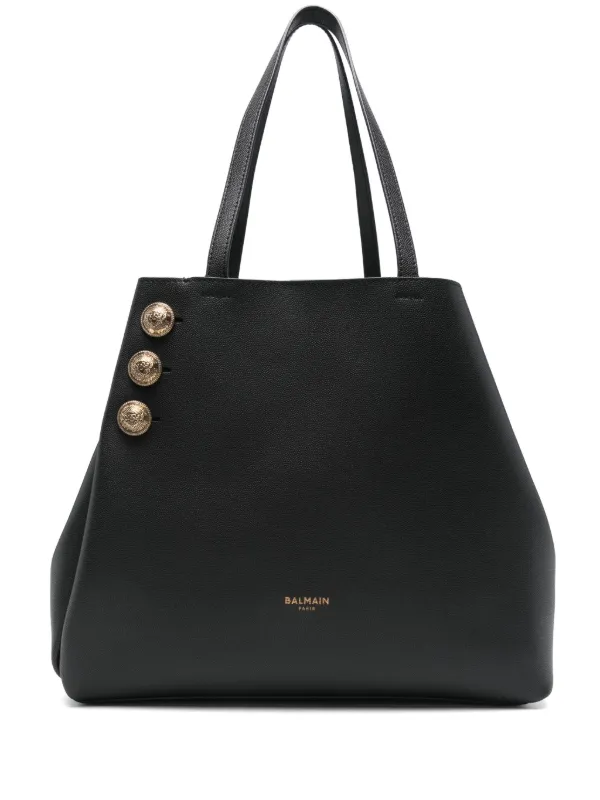 Balmain Emblème Tote Bag Black FARFETCH JO