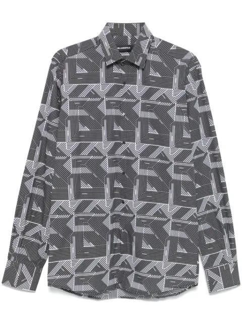 Karl Lagerfeld camisa con monograma estampado