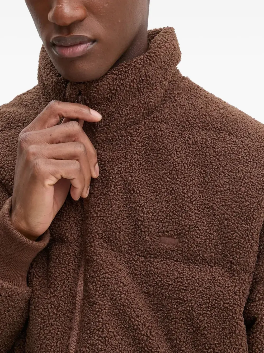 Levi's Zip Sherpa Jacket In Brown