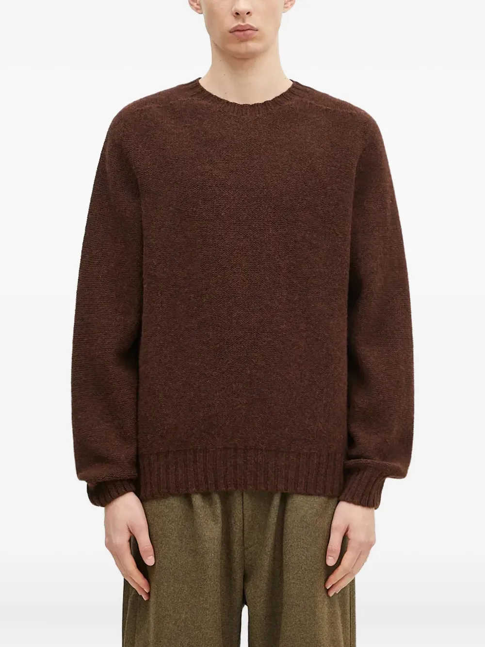 round-neck wool sweater