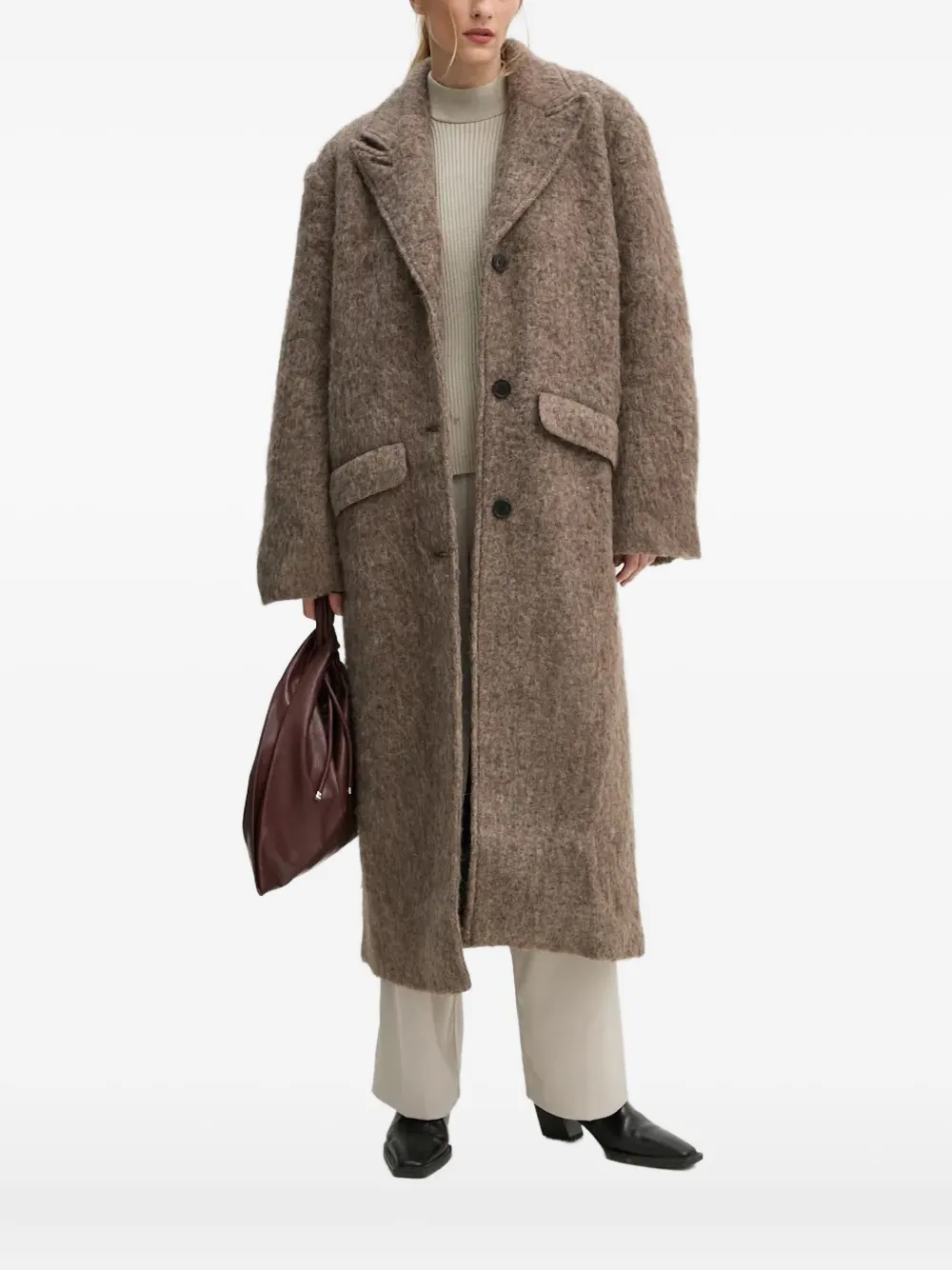 Won Hundred Sienna Pocket Button Coat In Brown
