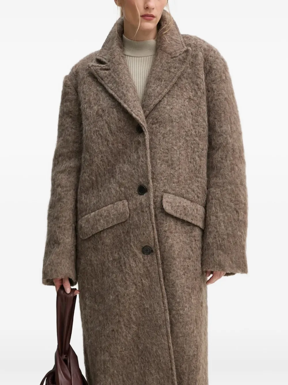 Won Hundred Sienna Pocket Button Coat In Brown