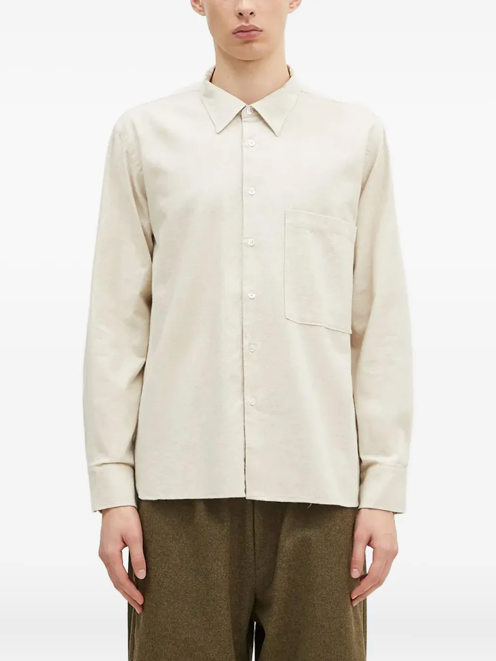 patch-pocket button-down shirt