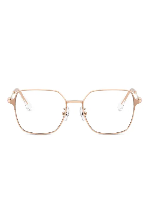 Swarovski Eyewear rose gold square frames glasses