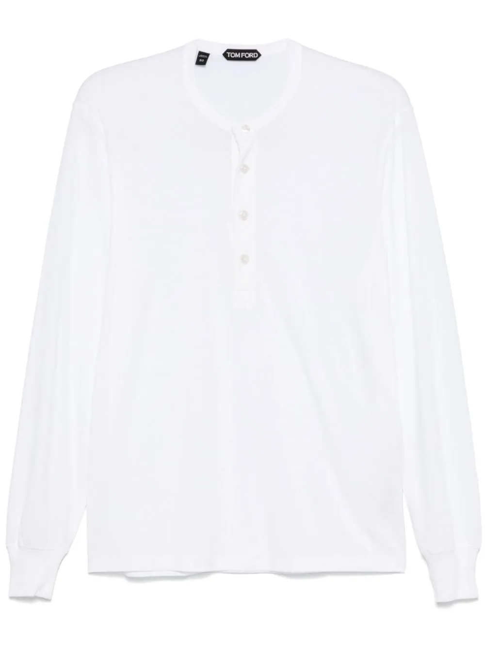 Shop Tom Ford Henley-neck Sweater In White
