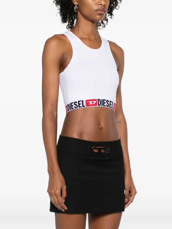 Diesel Sandra-D-Core Sport Bra | White | FARFETCH
