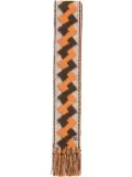 Valentino Garavani patterned-jacquard scarf - Orange
