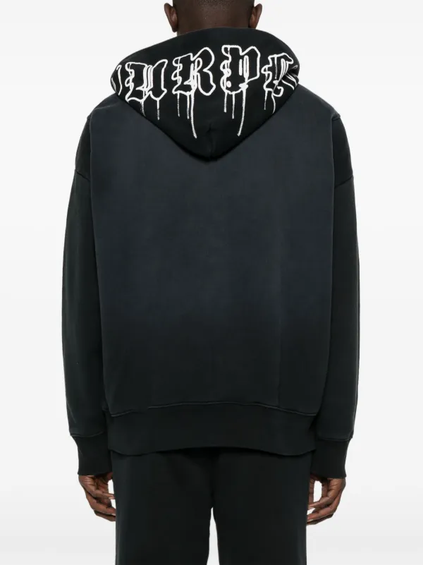 Purple Brand logo-print Hoodie | Black | FARFETCH