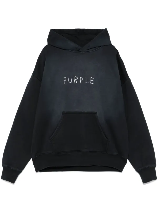 Black Purple Brand Hoodie Purple Brand Smoke Logo Hooded Sweater