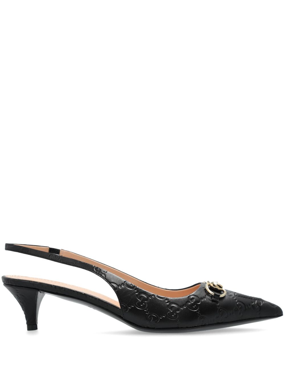 Gucci 45mm Horsebit slingback pumps Zwart