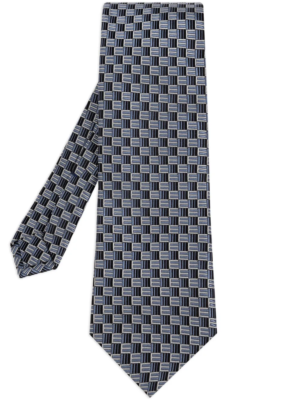 ETRO パターンジャカード ネクタイ - ブルー ETRO パターンジャカード ネクタイ - ブルー