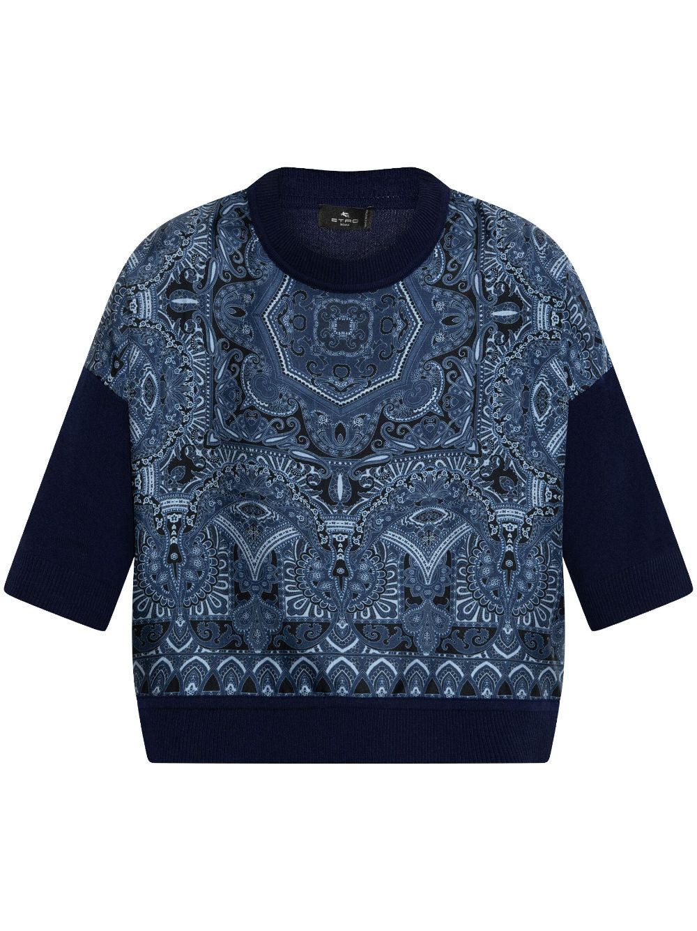 ETRO Top met paisley-print Blauw