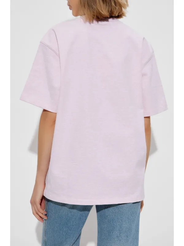 GANNI エンブロイダリー Tシャツ | ピンク | FARFETCH JP