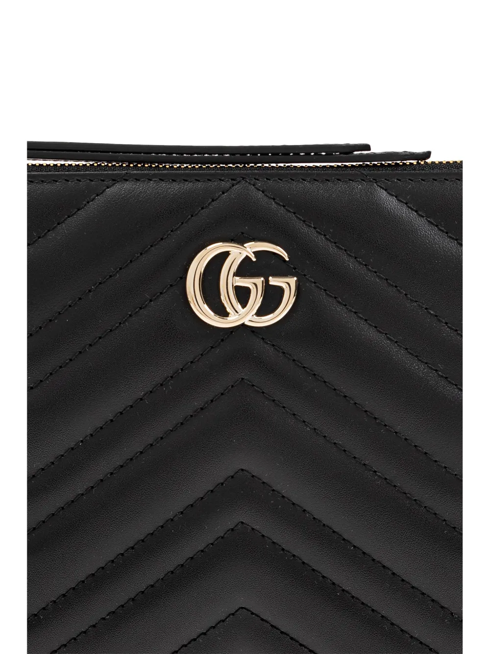Gucci Large GG Marmont Clutch Bag | Black | FARFETCH PL