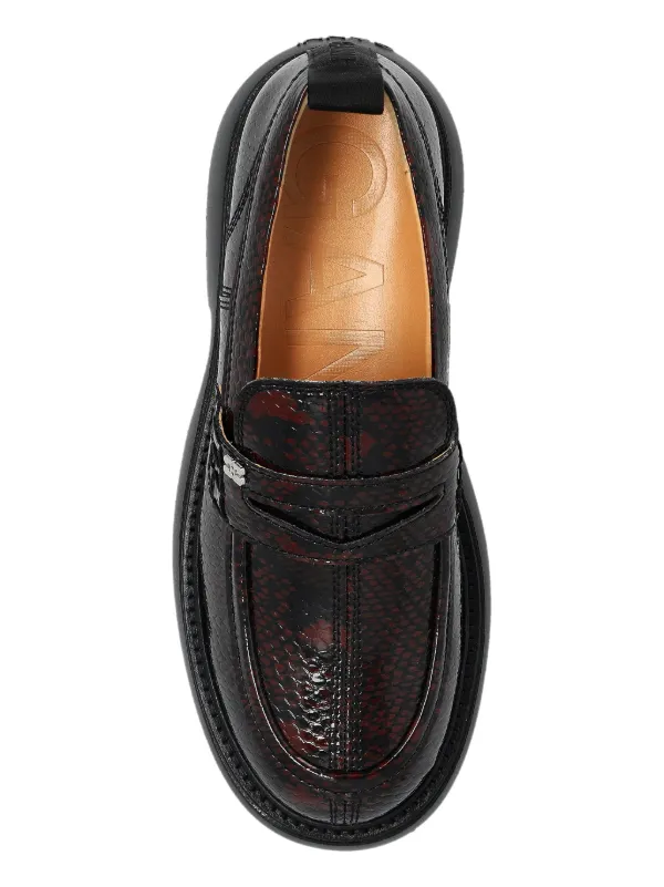 GANNI ペニーローファー | レッド | FARFETCH JP