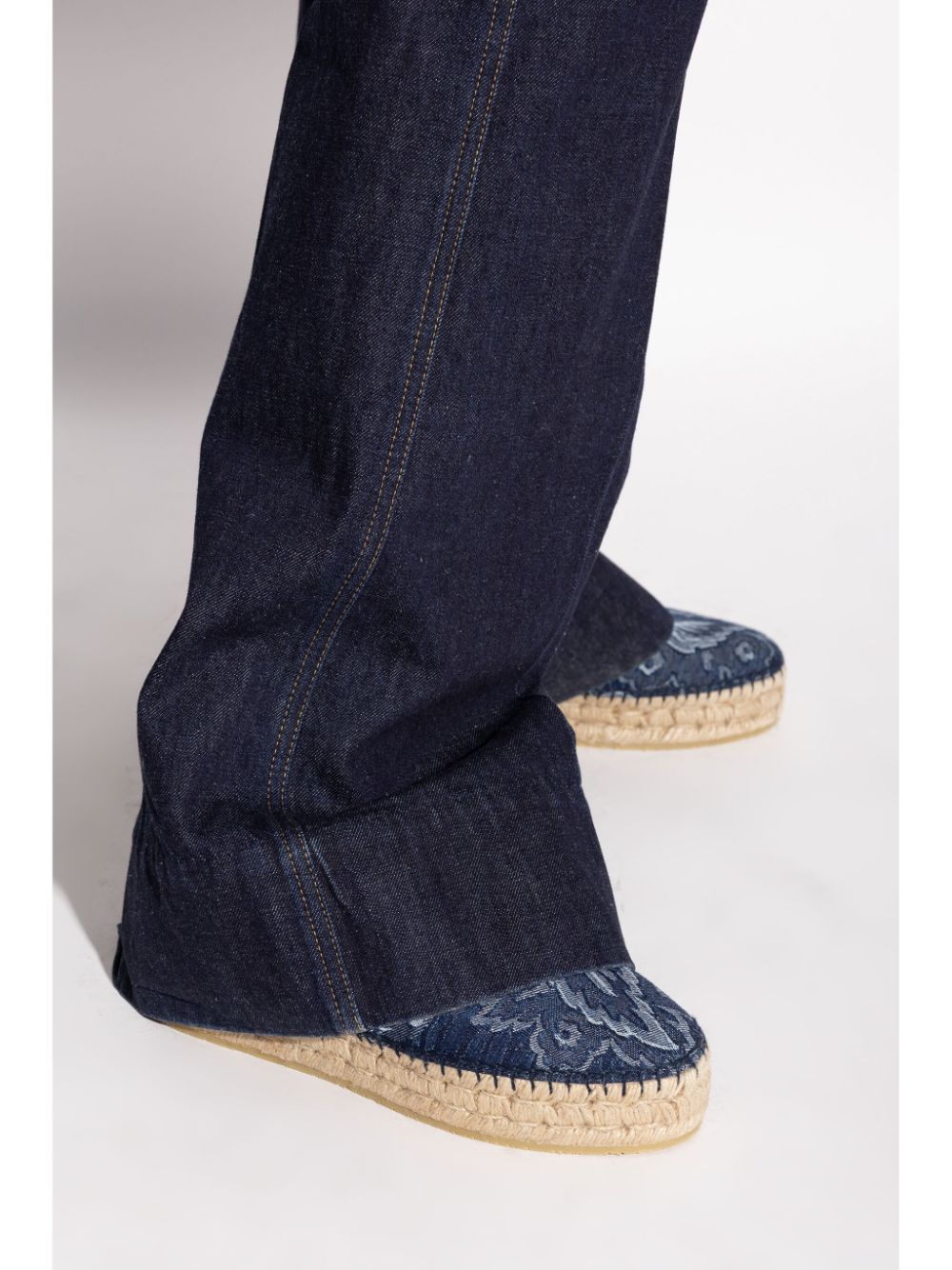 ETRO denim platform espadrilles - Blue