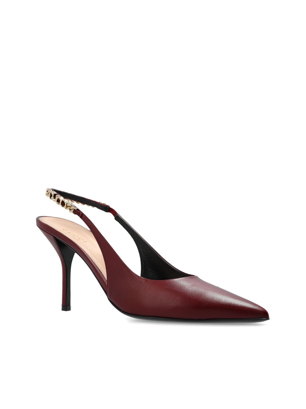 Gucci 105 mm pumps met ketting Rood