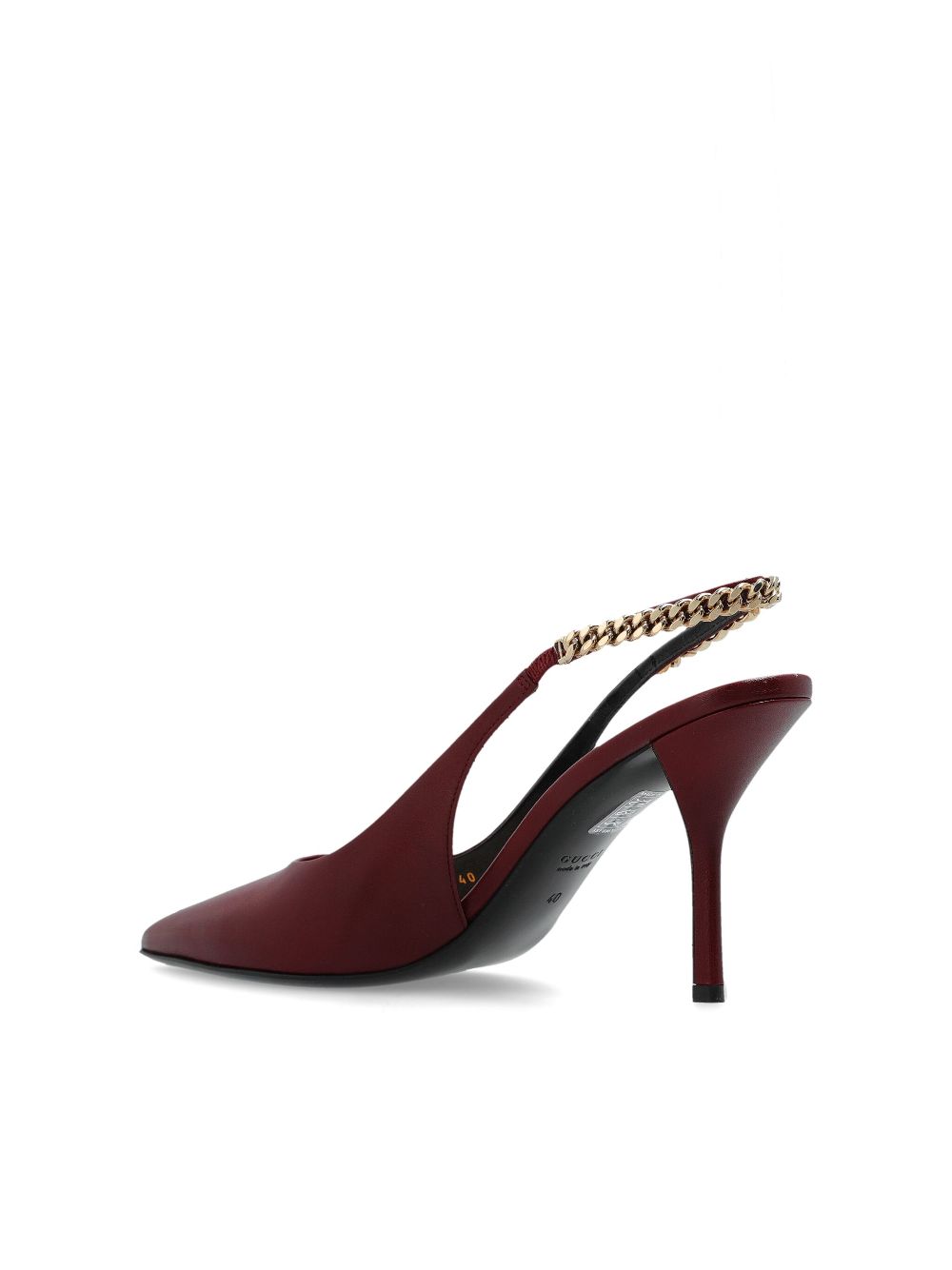 Gucci 105 mm pumps met ketting Rood