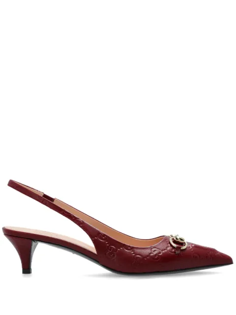 Gucci 45mm Horsebit slingback pumps