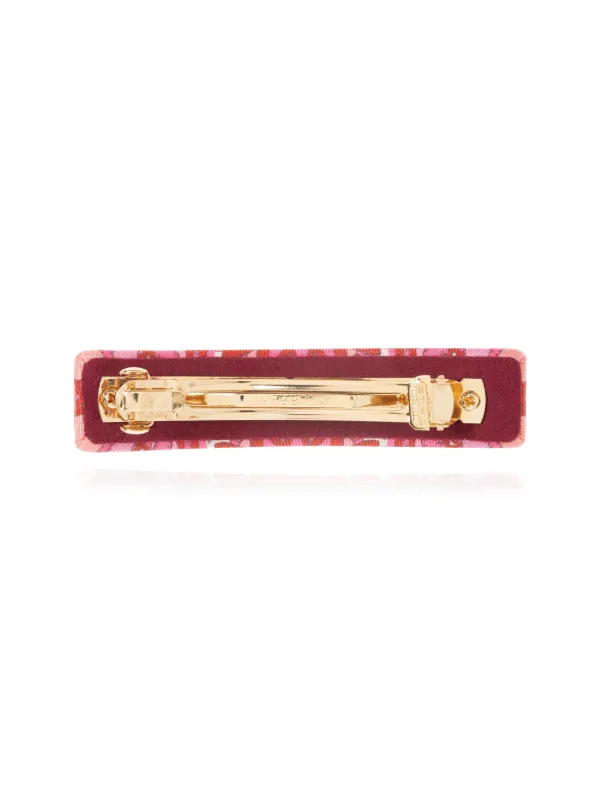 ヘアアクセサリー ETRO HAIR CLIP ETRO logo-plaque Hair Clip | Pink | FARFETCH