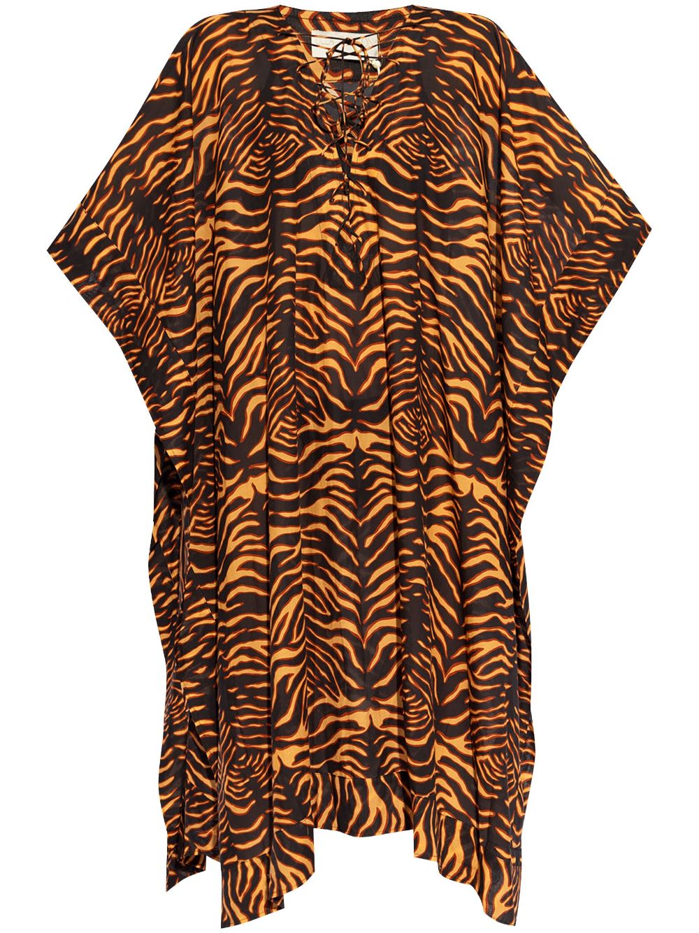 Ulla Johnson tiger-print cotton-blend dress - Orange