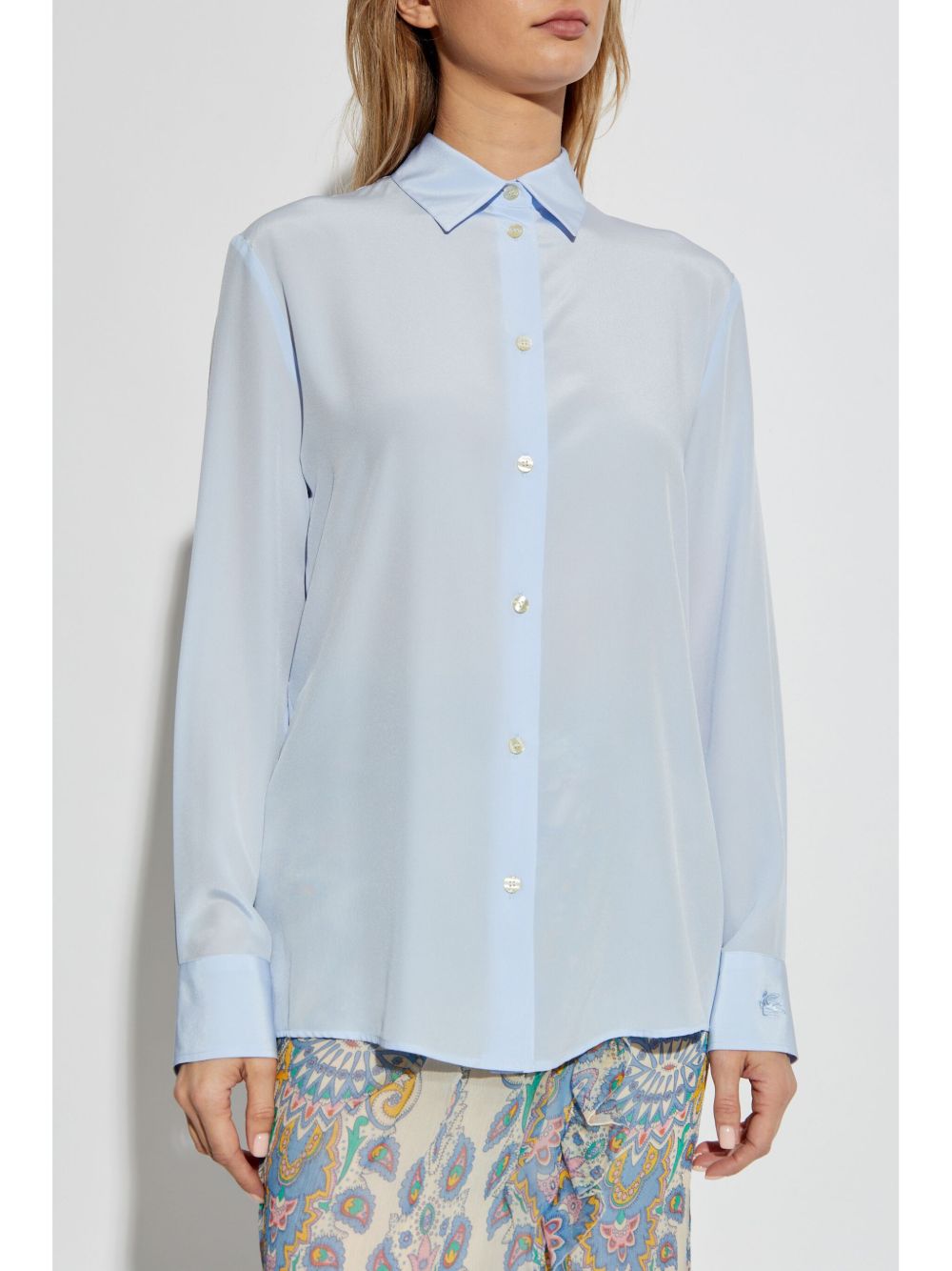 Cheap ETRO logo-embroideres shirt Women