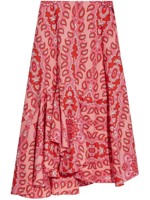 ETRO falda asimétrica con estampado de cachemira