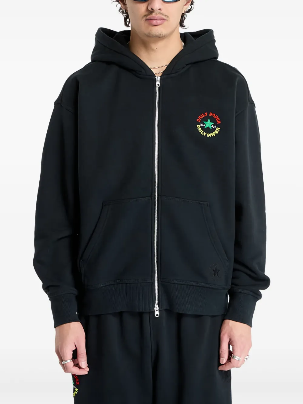 Converse logo-embroidered hoodie | Black | Image 1