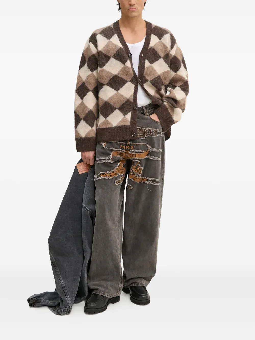 Won Hundred Edmonton argyle buttoned cardigan | Cardigans | Image 2