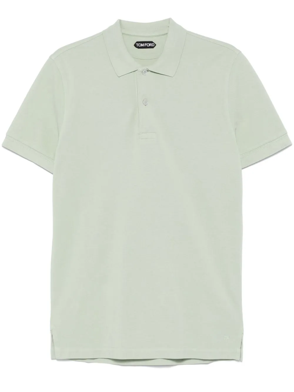 Tom Ford Short-sleeved Cotton Polo Shirt In Green