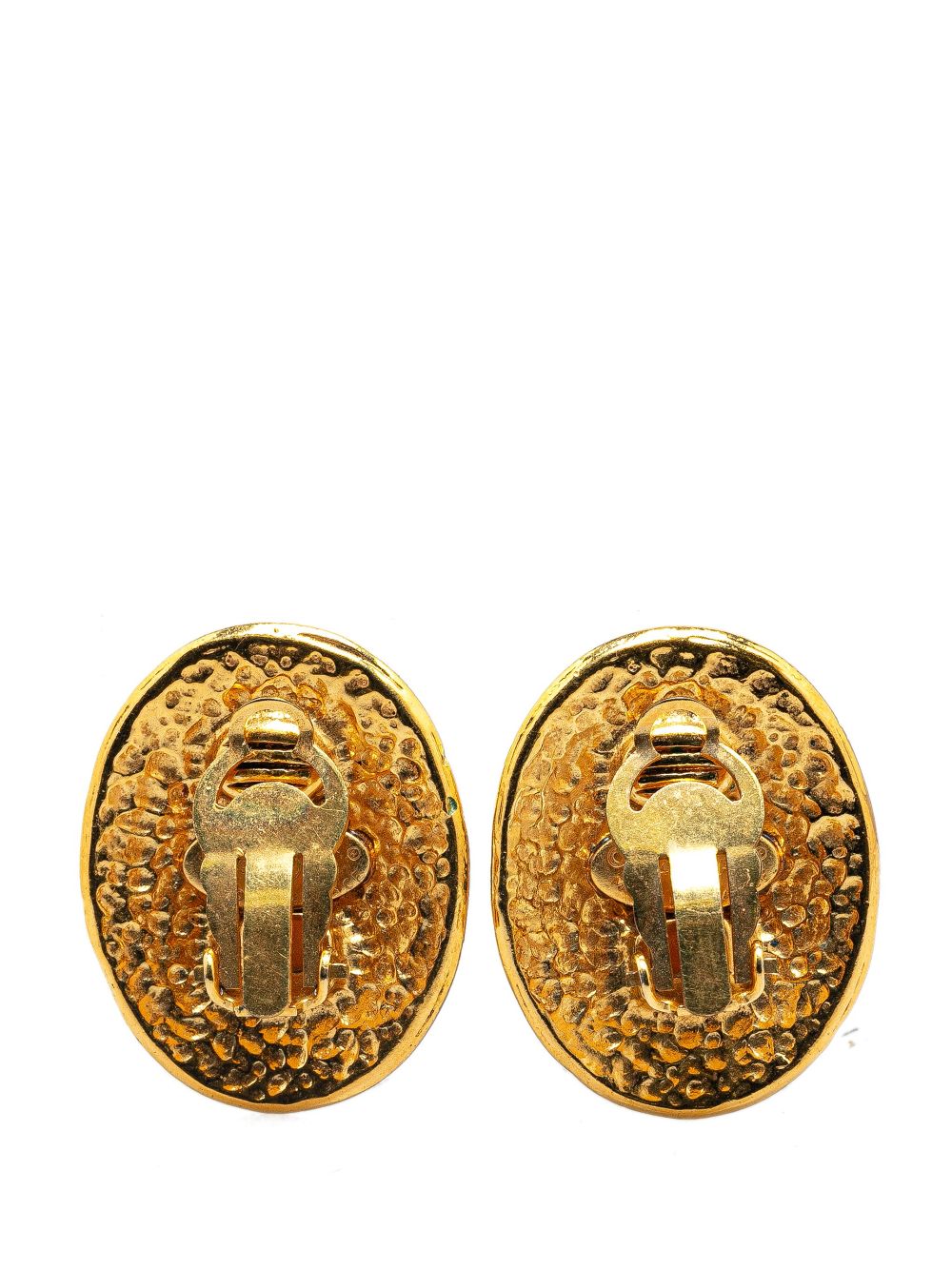 CHANEL Pre-Owned 1994 Gold Plated CC Clip On costume earrings - Goud