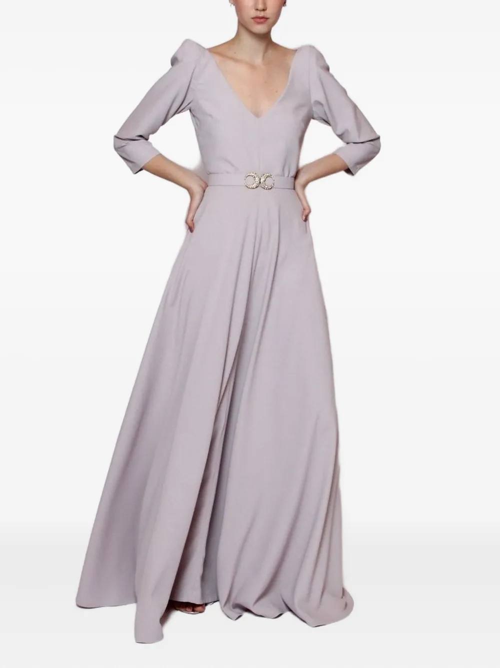 Lethicia Bronstein Adila パフスリーブ ベルテッド ドレス - ピンク Lethicia Bronstein Adila パフスリーブ ベルテッド ドレス - ピンク